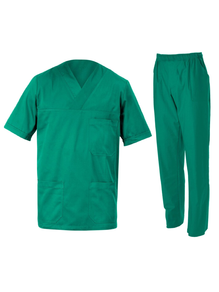 Costum Medical Be Unique M3 Unisex 120g | Set Bluză-Pantalon Verde