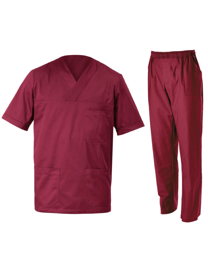 Costum Medical Be Unique M3 Unisex 120g | Set Bluză-Pantalon Bordeaux