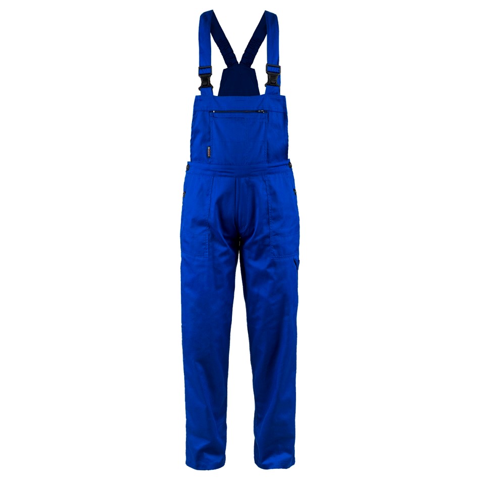 PLUTON BUMBAC Pantaloni cu pieptar Albastru royal