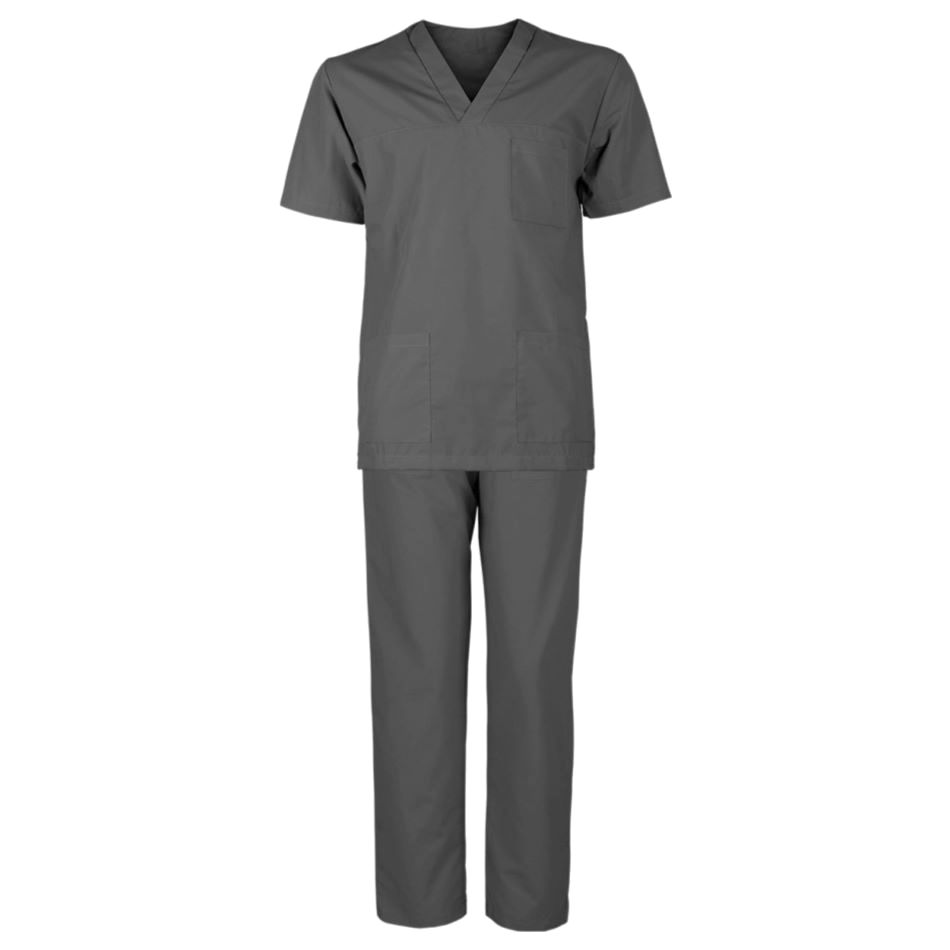 Costum Medical Be Unique M3 Unisex 120g | Set Bluză-Pantalon Gri inchis