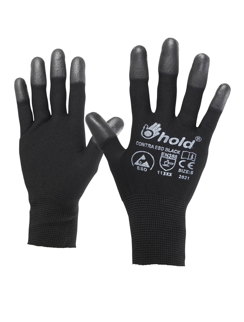 Manusi tricotate CONTRA ESD Black