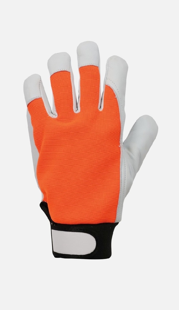 Mănuși iarna din piele și material textil GILT WINTER Orange