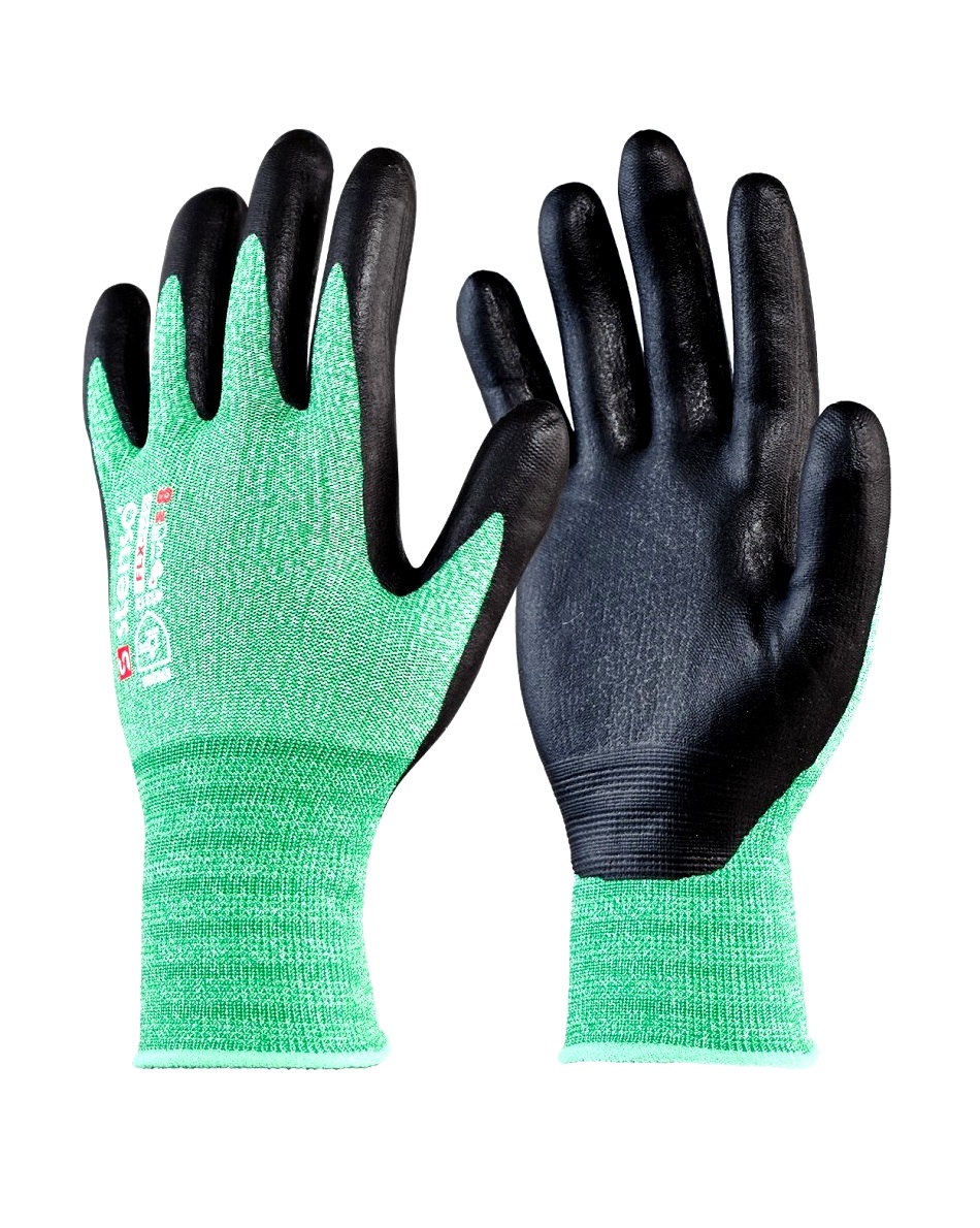 Mănuși imersate în microspumă PU NITRIUM GREEN FLX-022