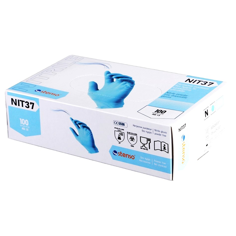 Mănuși nitril de unică folosință STENSO XPERT PF - 100 buc