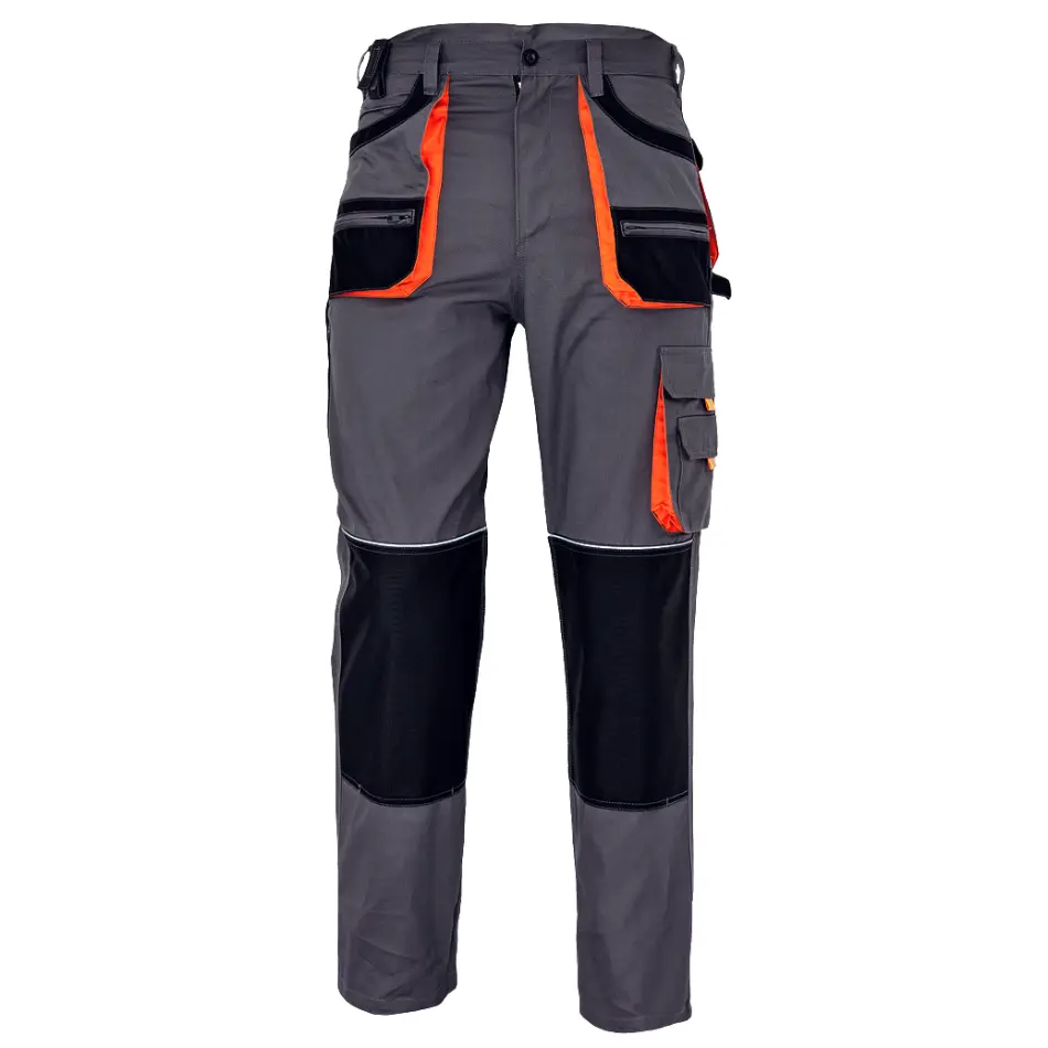 CARL Pantaloni bicolori, multi-buzunare Gri-Negru