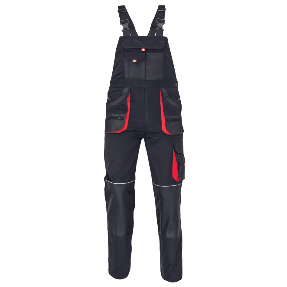 CARL Pantaloni cu pieptar Negru