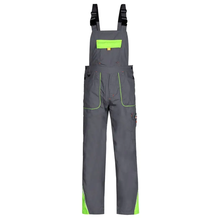 PRISMA Pantaloni cu pieptar Gri-Verde