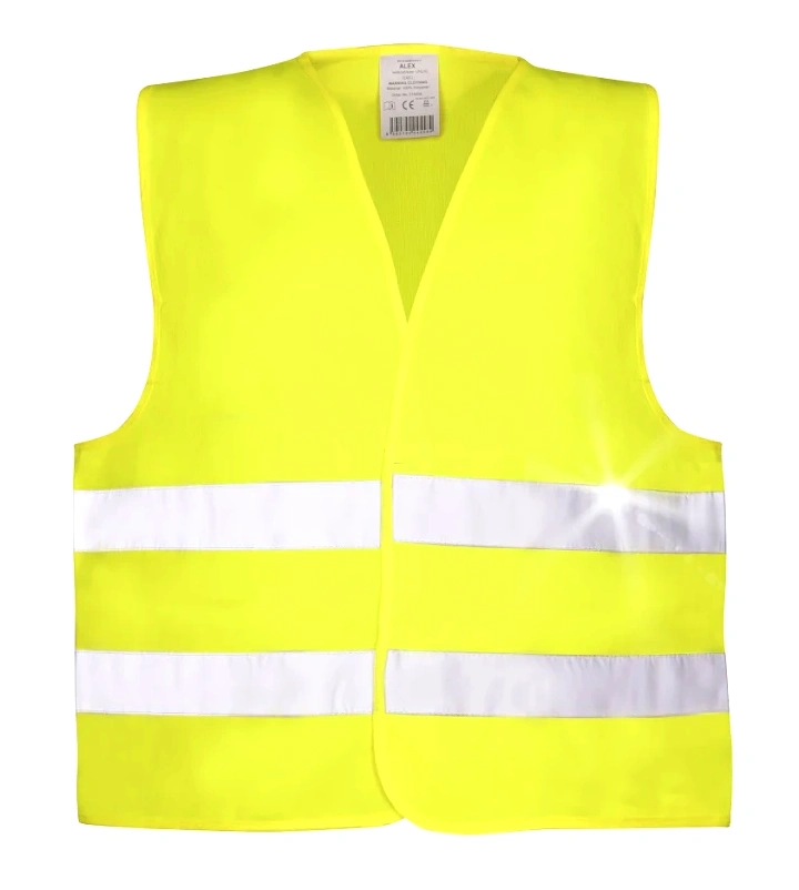 Vestă Reflectorizantă ALEX Marcaj CE Oeko-Tex Norma EN 20471 Galben