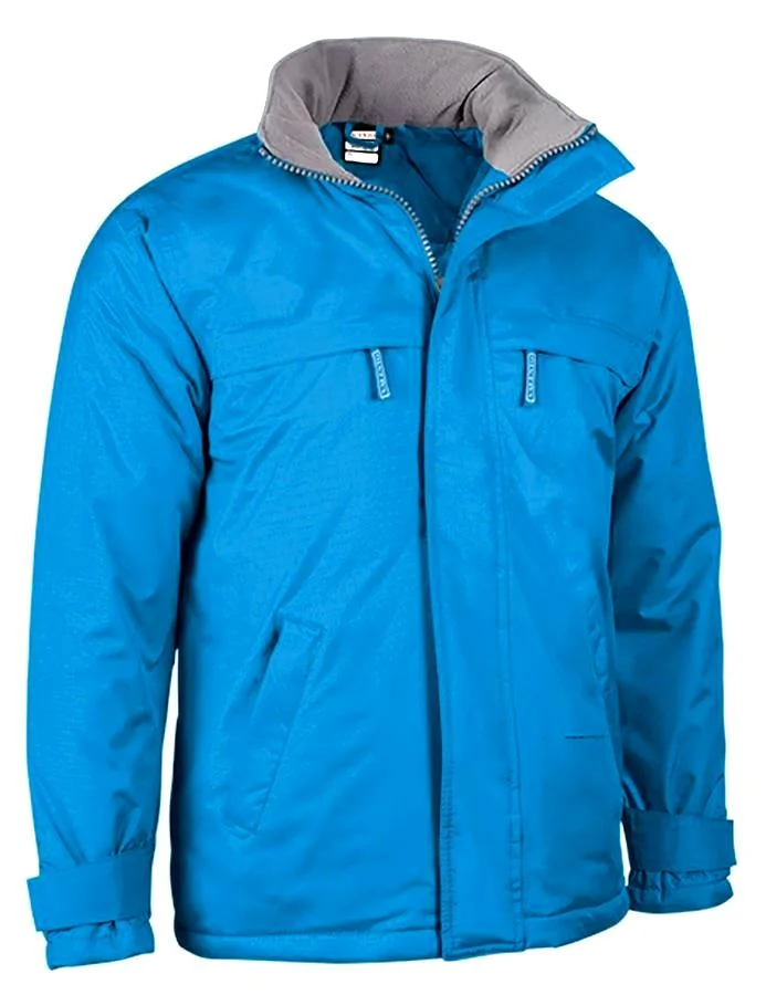 BOREAL ALBASTRU TROPICAL Parka Unisex impermeabilă cu glugă retractabilă