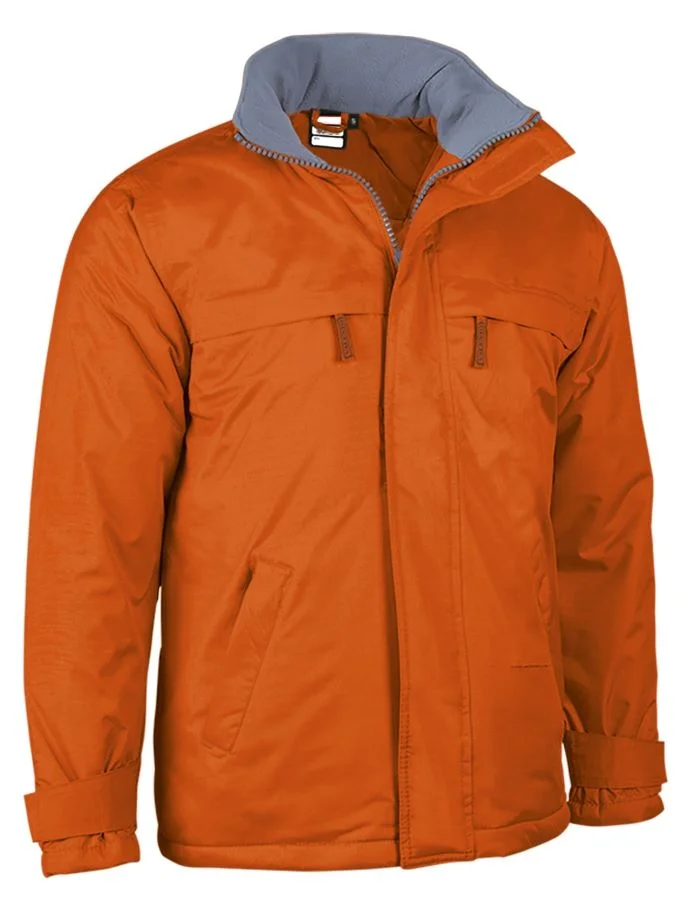 BOREAL PORTOCALIU Parka Unisex impermeabilă cu glugă retractabilă