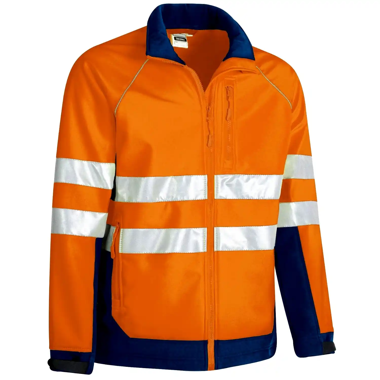 jachetă softshell tacoma extratermică | marcaj ce oeko tex, hidrofugă, extratermica, portocaliu fluorescent bleumarin orion