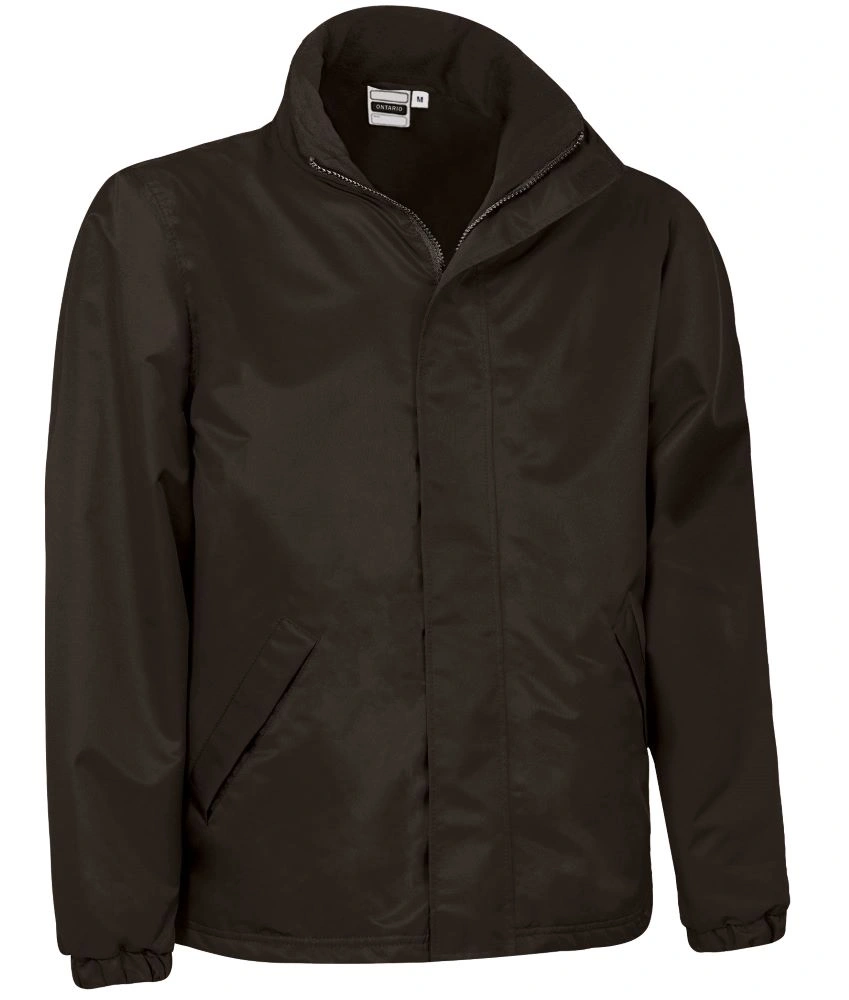 ONTARIO Jacheta Parka impermeabilă cu glugă și captuseala fleece, Negru