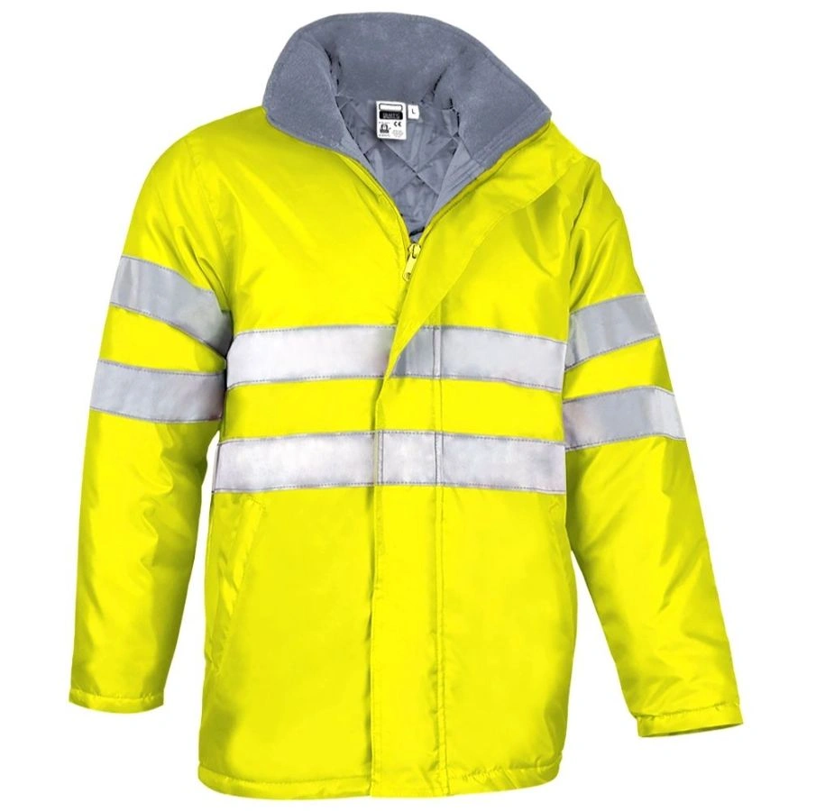 Jachetă Parka cu Gluga TRAFFIC, High-Vis Marcaj CE Oeko-Tex, matlasata termic, impermeabila,  Galben fluorescent