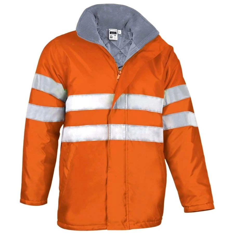 Jachetă Parka cu Gluga TRAFFIC, High-Vis Marcaj CE Oeko-Tex, matlasata termic, impermeabila,  Portocaliu fluorescent