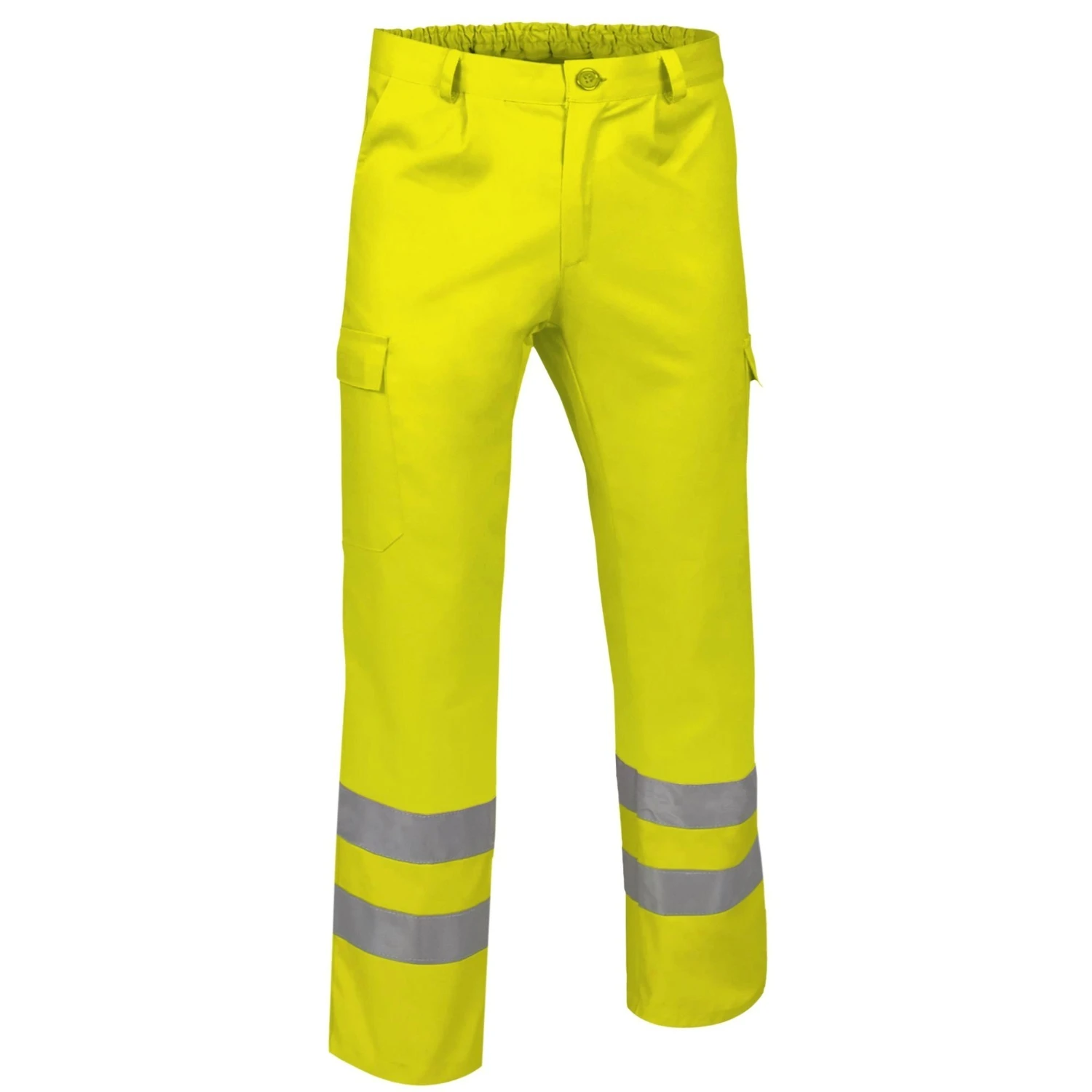 Pantaloni Reflectorizanți TRAIN – multibuzunare, bicolor,. Galben fluorescent