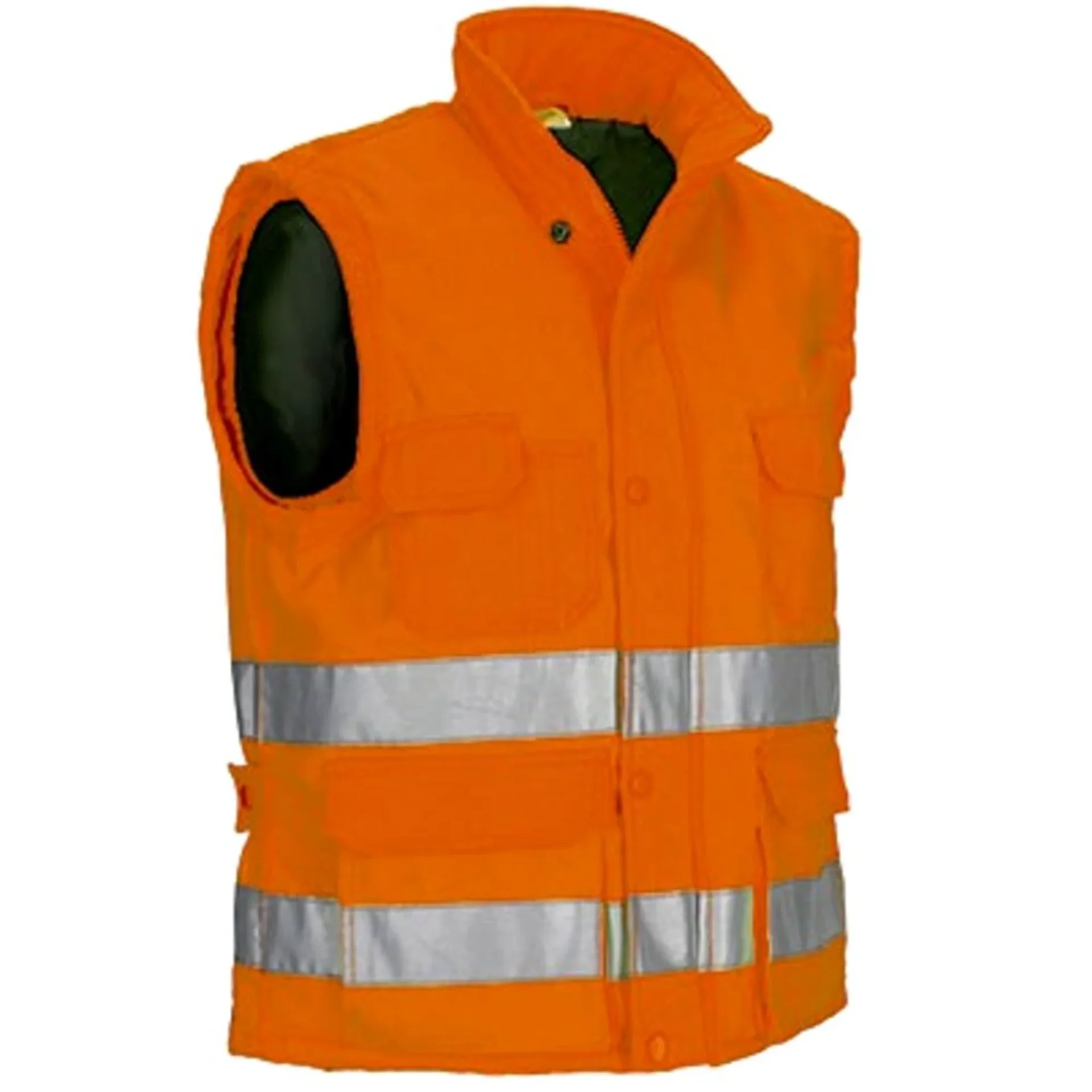 Vestă Vătuită ANCHORAGE Hi-Vis Clasa1 Spate alungit Oeko-Tex Marcaj CE Portocaliu fluorescent