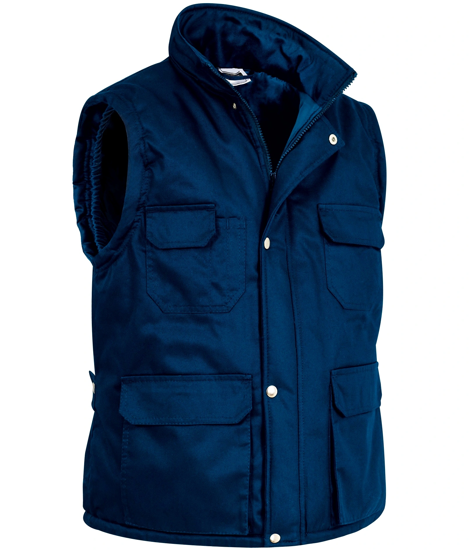 Vestă de lucru RICHARD vătuită, bumbac 100%, multi-buzunare. Bleumarin