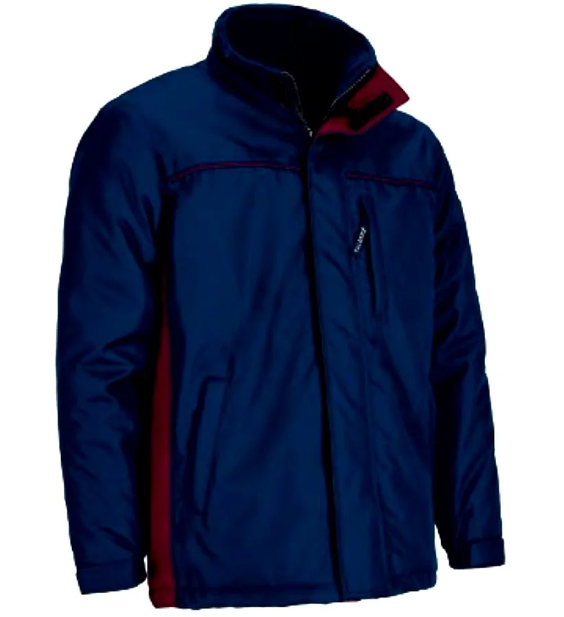 THUNDER Jachetă parka impermeabilă, bicolor, cu glugă ascunsă, Bleumarin-Grena mahon