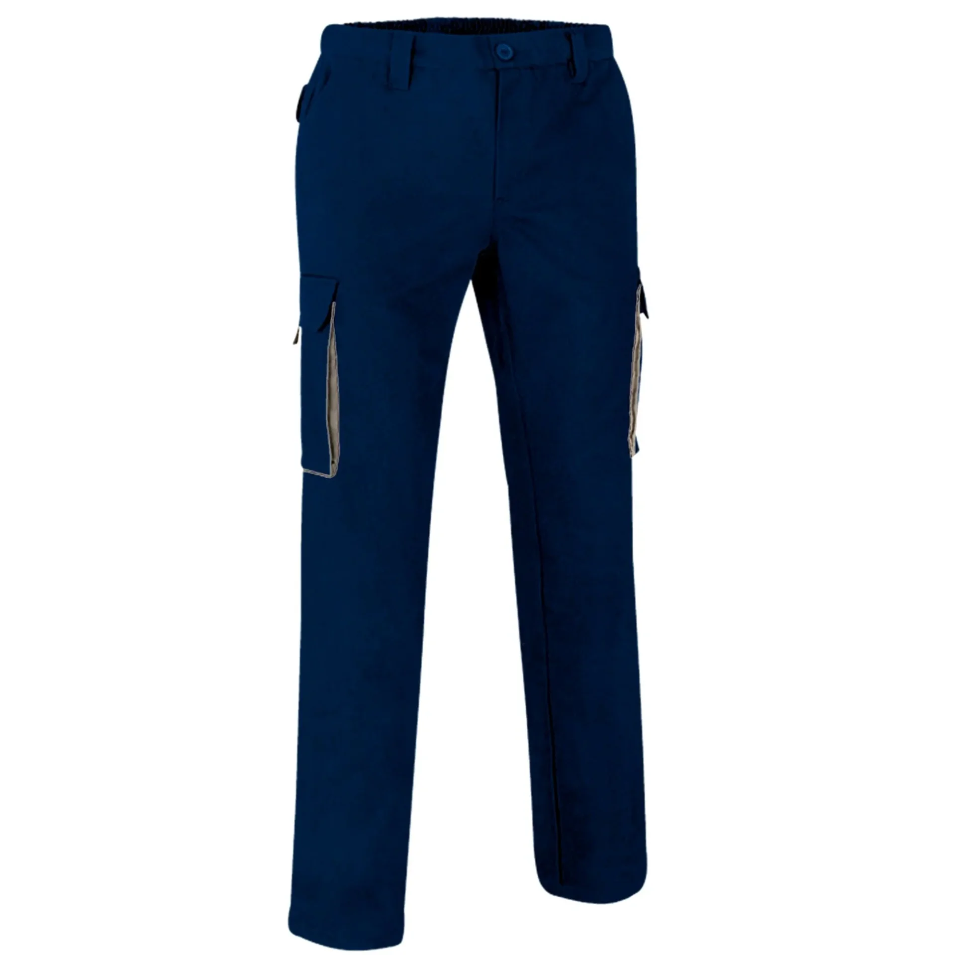 Pantaloni lucru bicolor Thunder multi-buzunare | Twill 250g/mp Bleumarin-Bej nisip