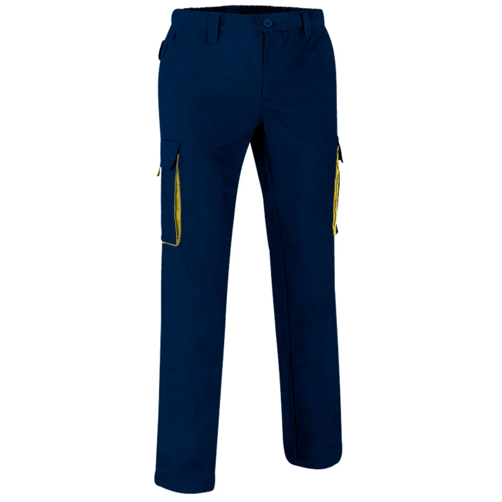 Pantaloni lucru bicolor Thunder multi-buzunare | Twill 250g /mp, Bleumarin orion-Galben