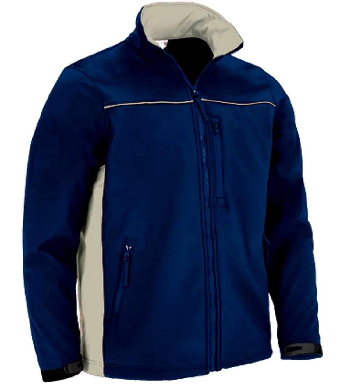 Jachetă Softshell Thunder | 20 Combinații Bicolore | 350g, Bleumarin-Bej nisip