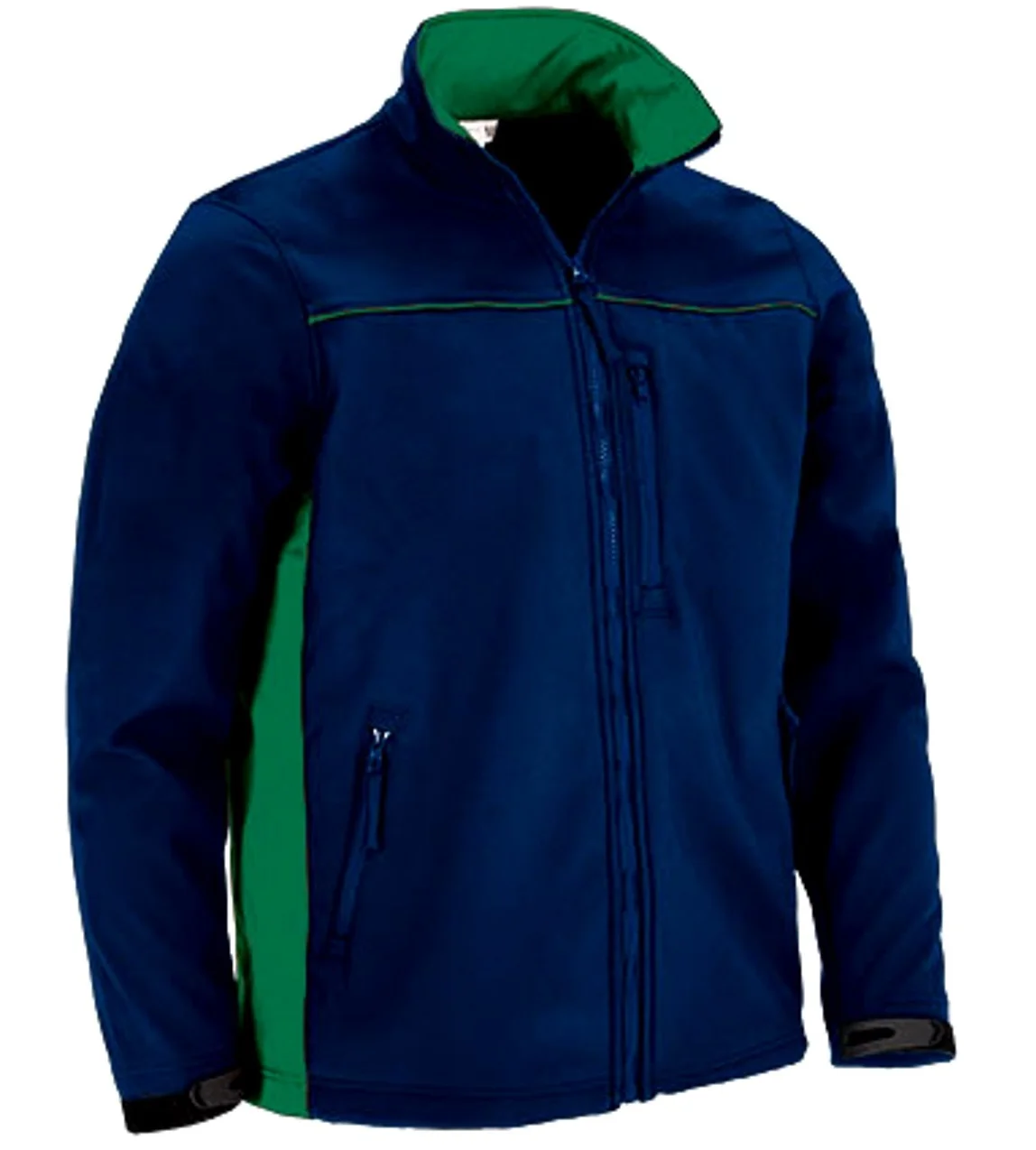Jachetă Softshell Thunder | 20 Combinații Bicolore | 350g Bleumarin-Verde kelly