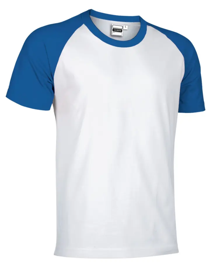 CAIMAN Tricou bicolor Alb-Albastru royal