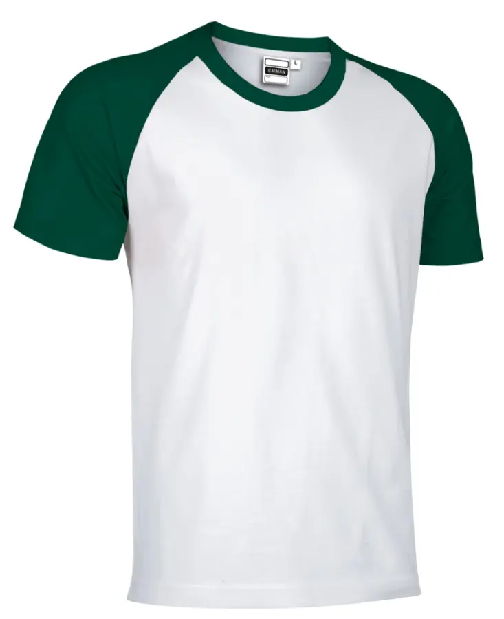 CAIMAN Tricou bicolor Alb-Verde sticla