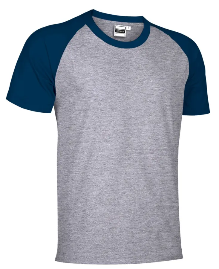 CAIMAN Tricou bicolor Gri melange-Bleumarin