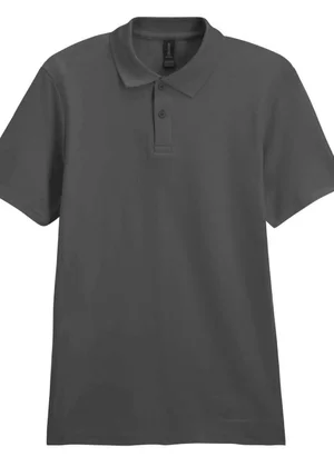 Tricou Polo Unisex GILDAN 64800 Softstyle 170g - 100% Bumbac Ring Spun Double Piqué, Charcoal