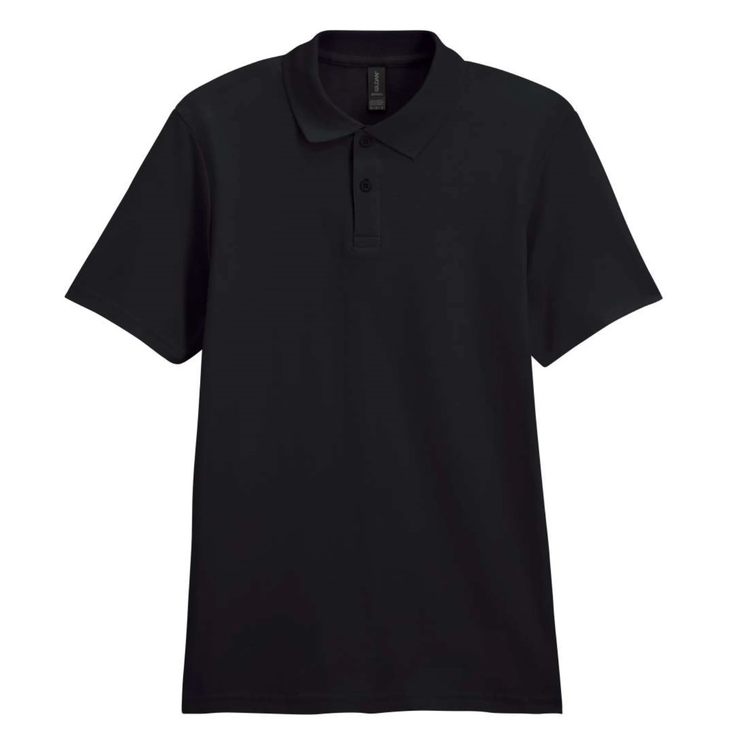 Tricou Polo Pique GILDAN Softstyle GI64800 100 % Bumbac 170g Double Piqué, Negru