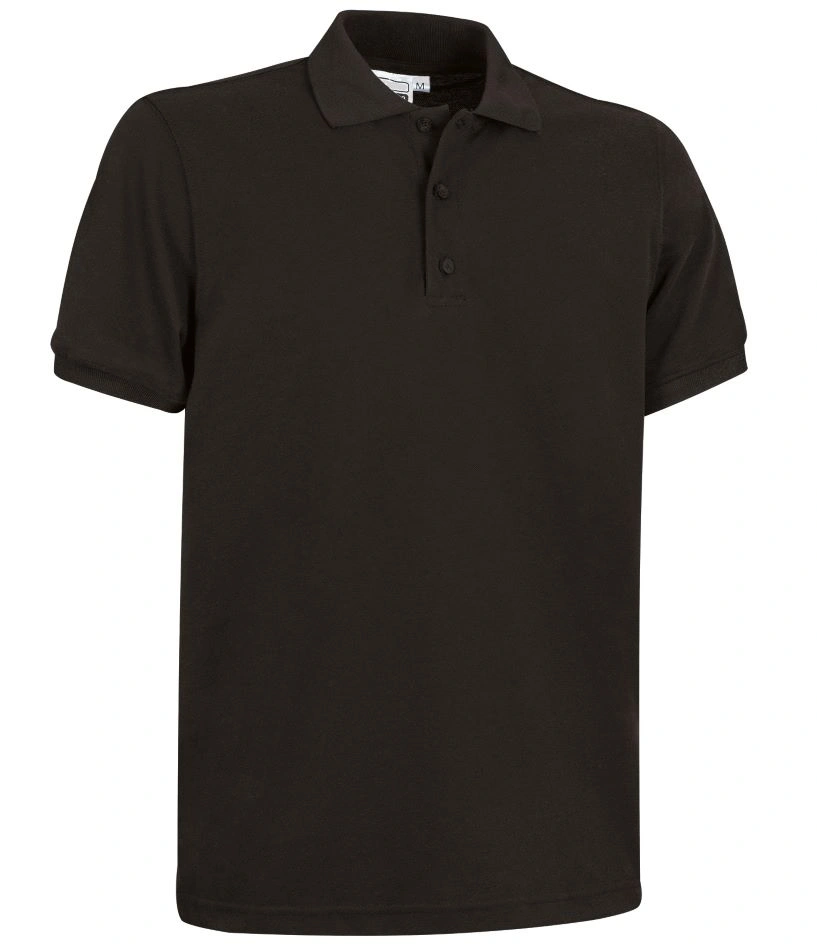 HAMBURGO Tricou Polo 50% bbc, 50% pe 220 gr/m2 Negru