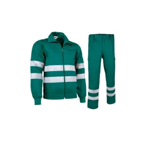 mirca drill costum tercot cu benzi reflectorizante verde amazon