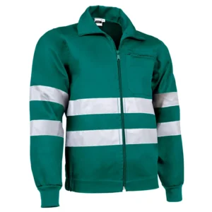 mirca drill costum tercot cu benzi reflectorizante verde amazon