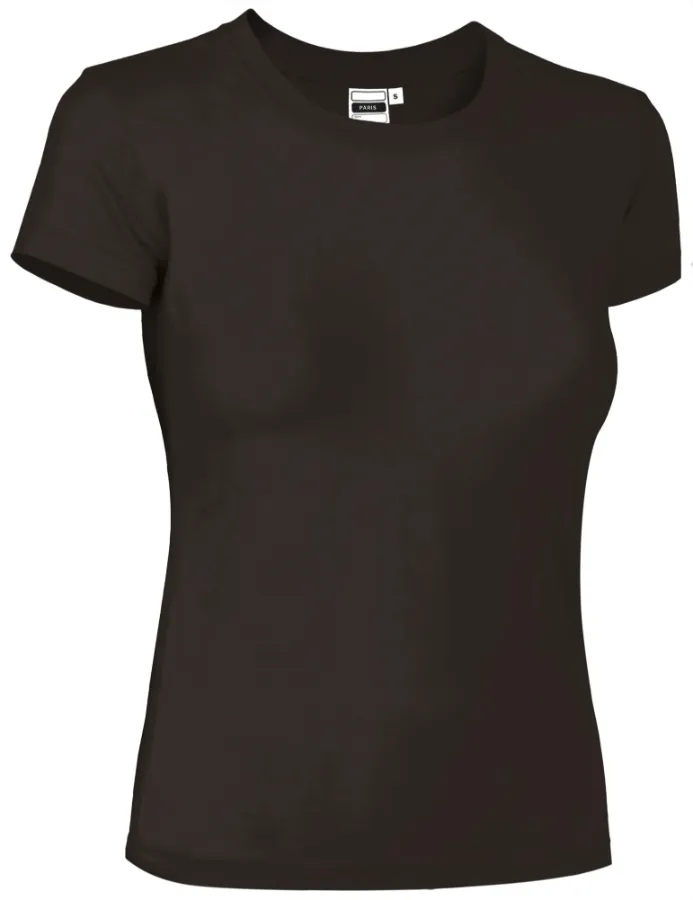 Tricou Damă PARIS 100% Bumbac 160 g Ring Spun | Fit Cambrat Negru