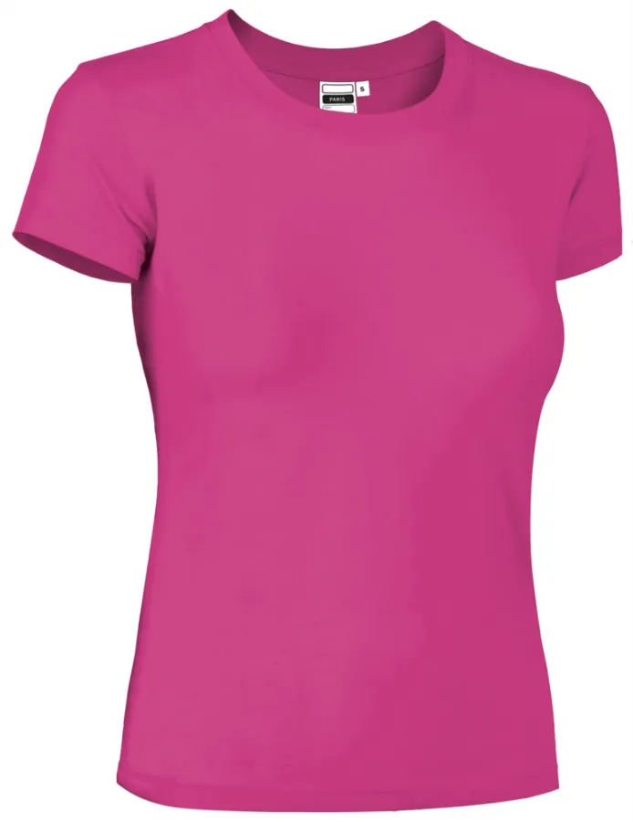 Tricou Damă PARIS 100% Bumbac 160 g Ring Spun | Fit Cambrat Roz magenta