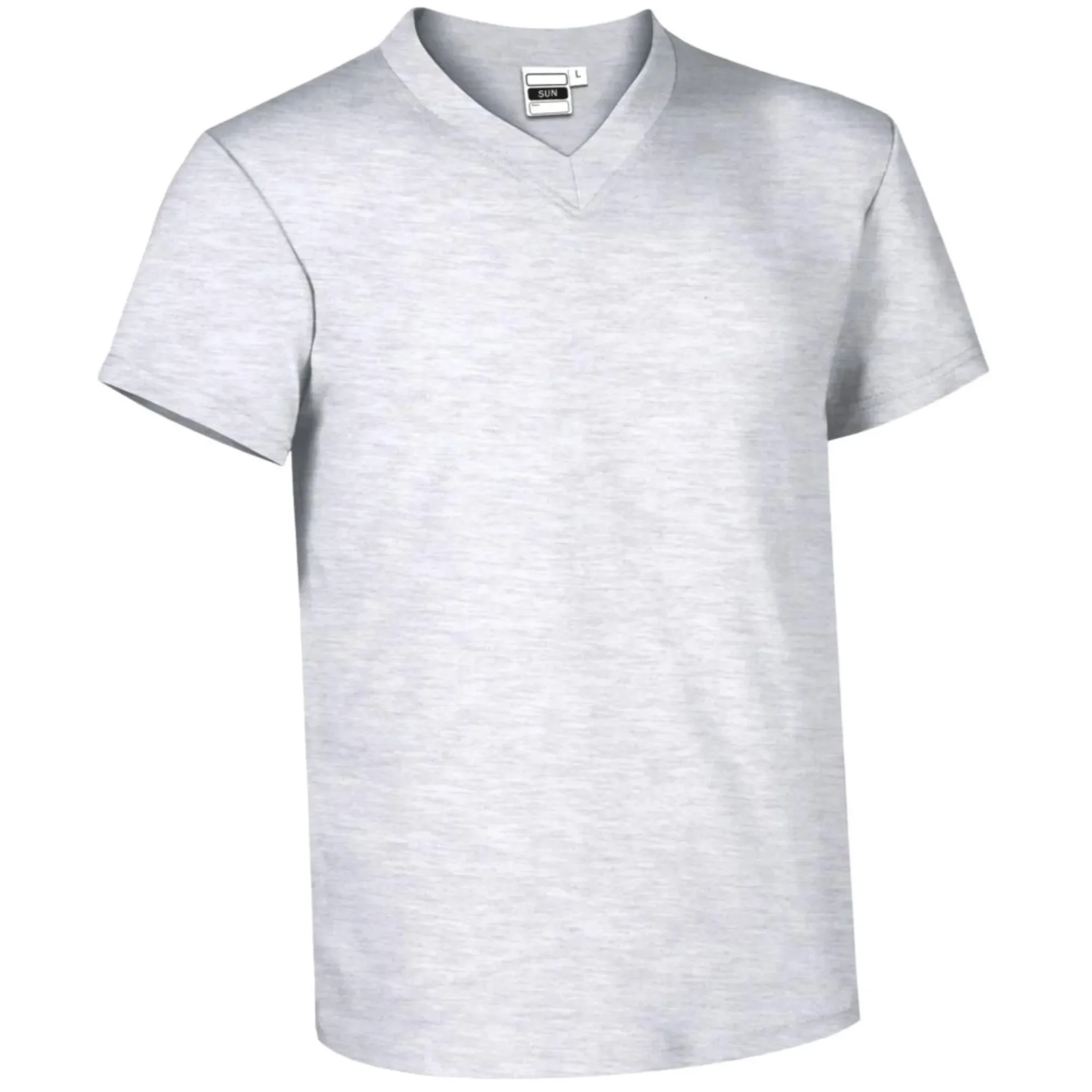 SUN  V-neck 160g Tricou Bumbac Gri melange