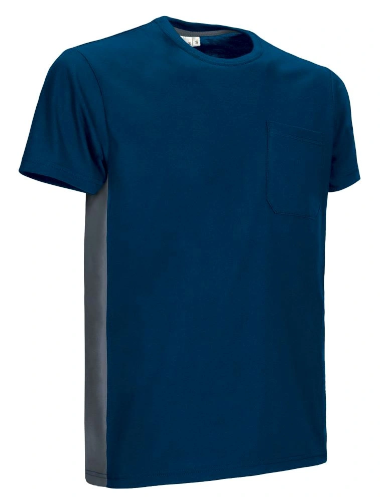 THUNDER Tricou bicolor cu buzunar Bleumarin orion-Gri
