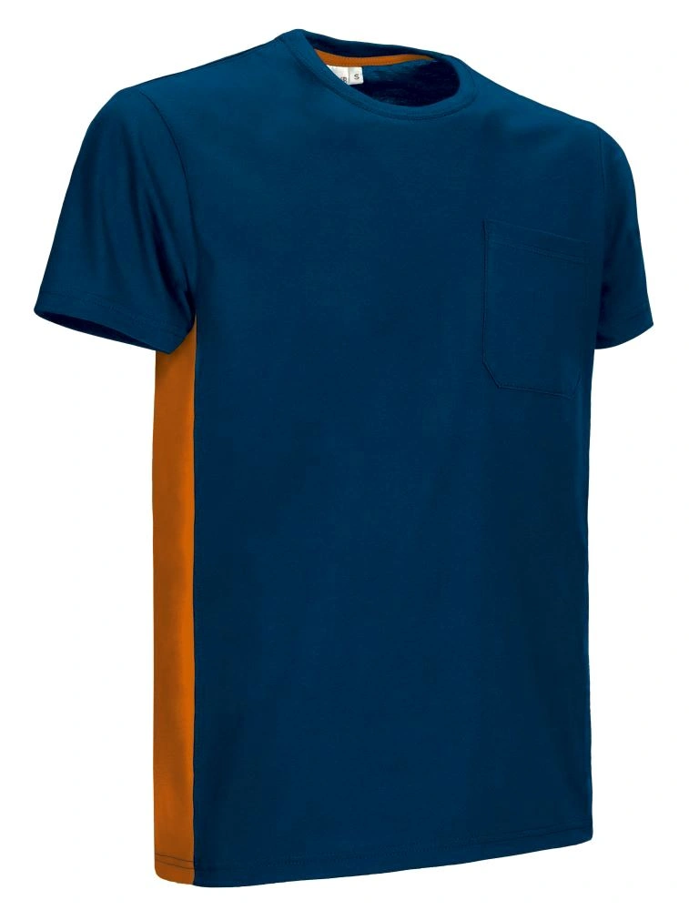THUNDER Tricou bicolor cu buzunar Bleumarin orion-Portocaliu party