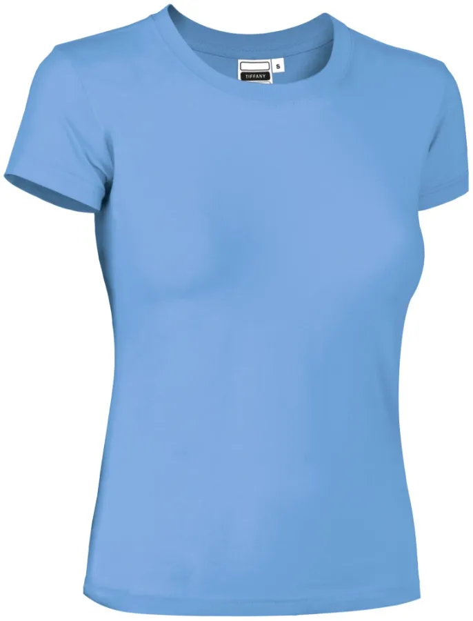 Tricou Damă TIFFANY Bumbac 95%/Elastan 5% 190g | Fit Cambrat Casual Bleu