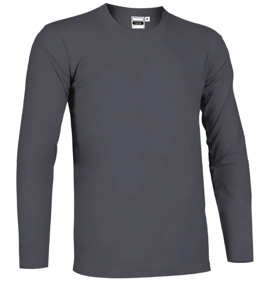 TIGER Tricou ML fara manseta Gri inchis