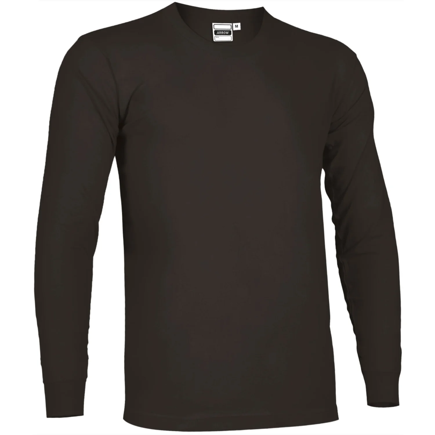 Tricou Adulti Unisex ARROW Bumbac 100%, 160g - Mânecă lungă, manseta, Negru