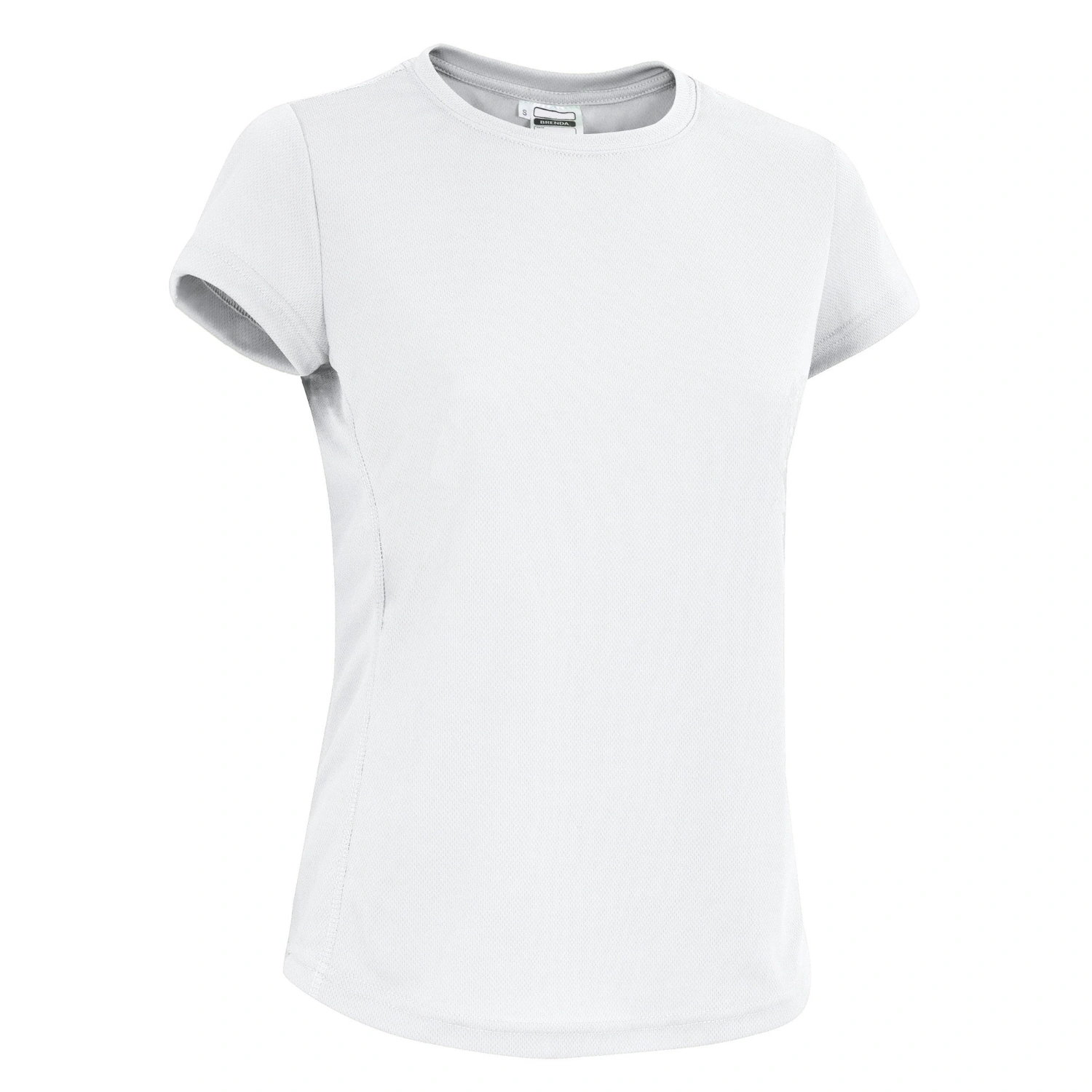 Tricou Tehnic Damă BRENDA Pe 100% 145g - Respirabil Bird-Eye | Fit Sport Alb