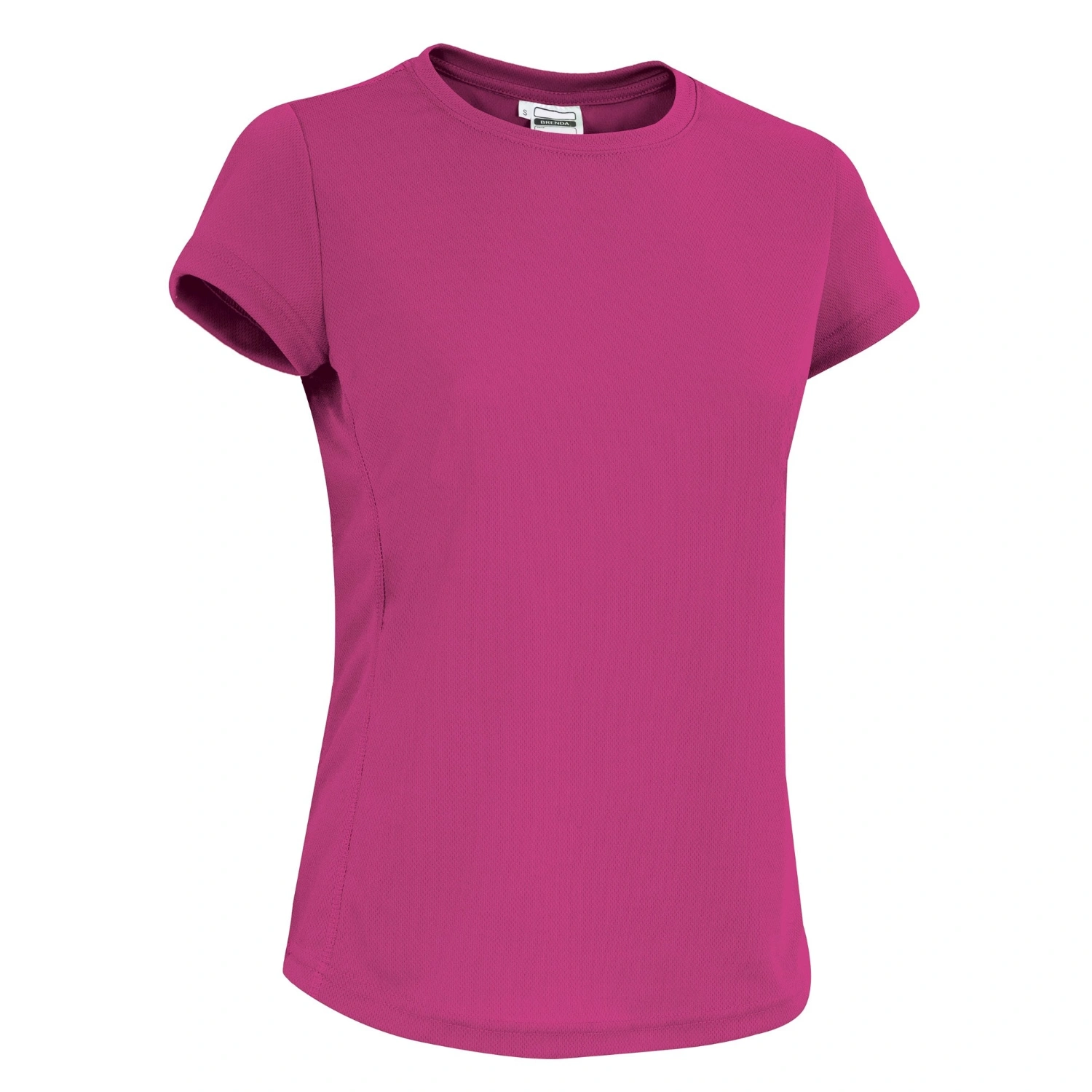 Tricou Tehnic Damă BRENDA Pe 100% 145g - Respirabil Bird-Eye | Fit Sport Roz magenta