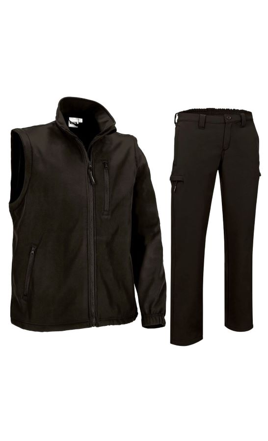 HALIFAX-Rugo Jacheta softshell cu maneci detasabile si pantaloni Negru