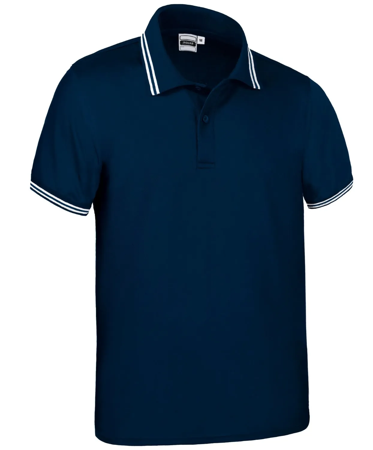 JAGUAR Tricou polo tehnic design cu dungi contrast Bleumarin orion-Alb