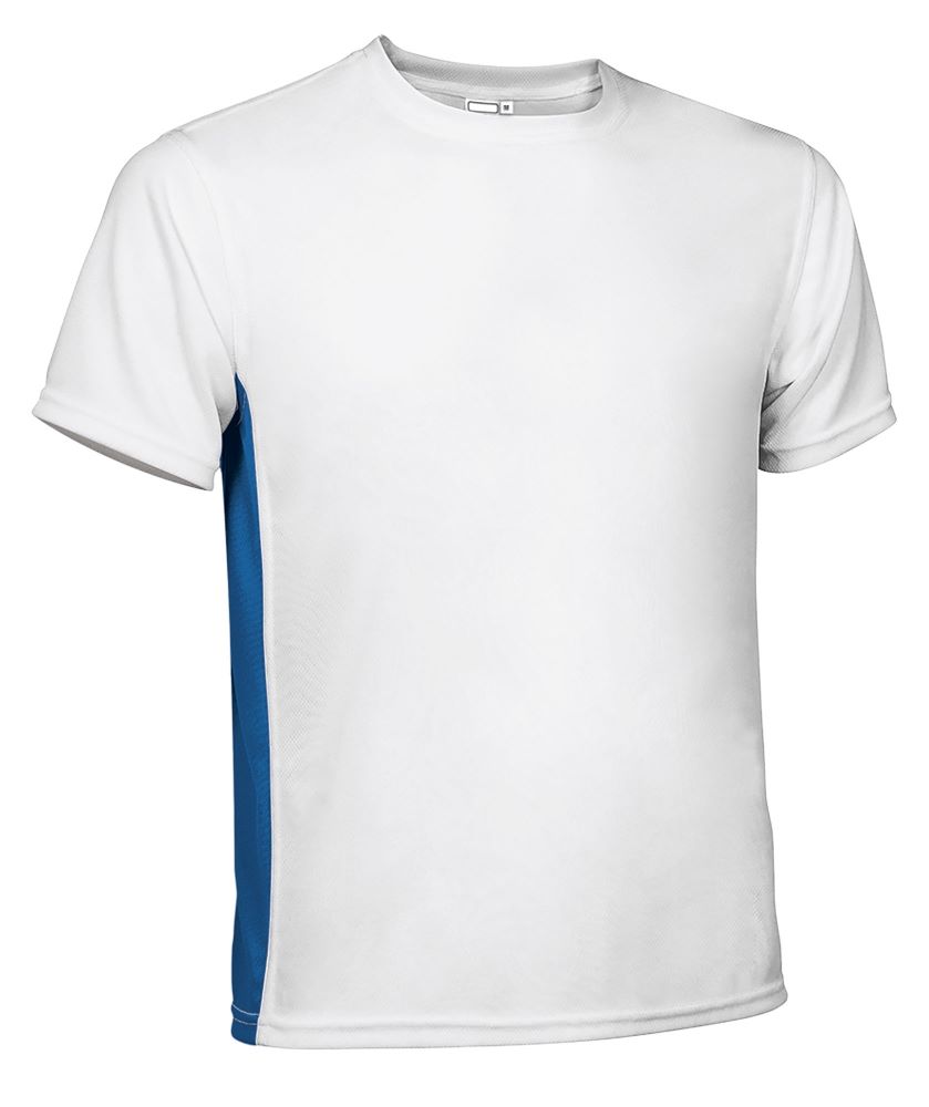 LEOPARD Tricou sport tehnic Alb-Albastru royal
