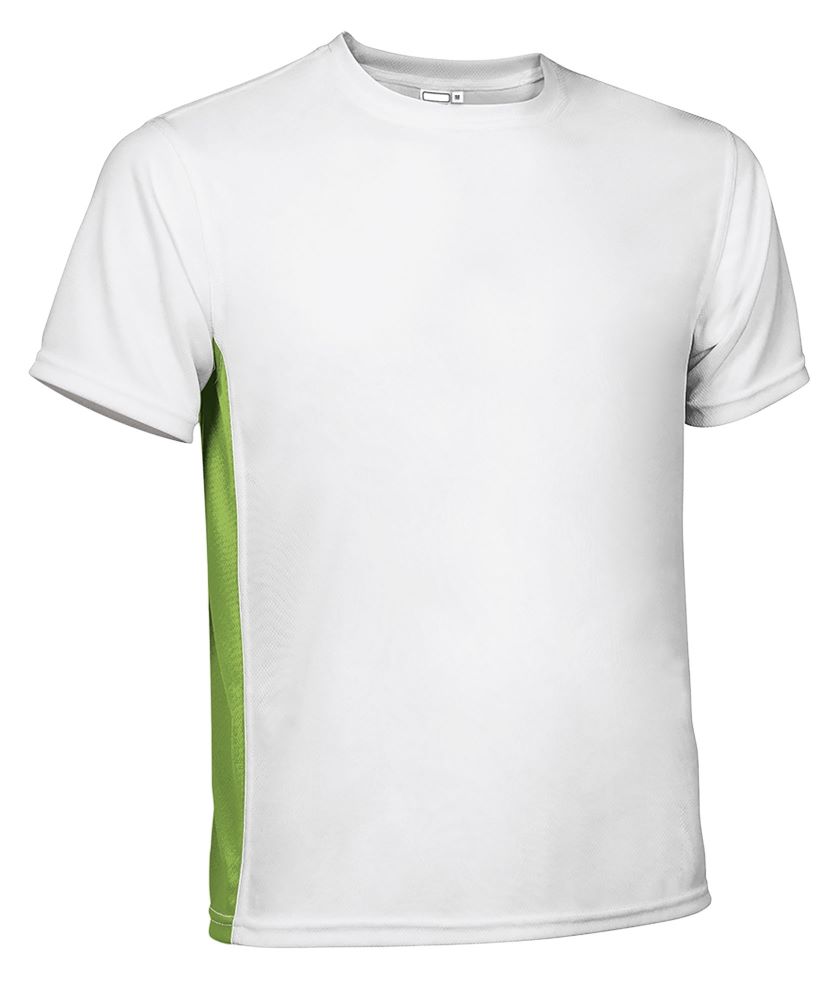 LEOPARD Tricou sport tehnic Alb-Verde mar
