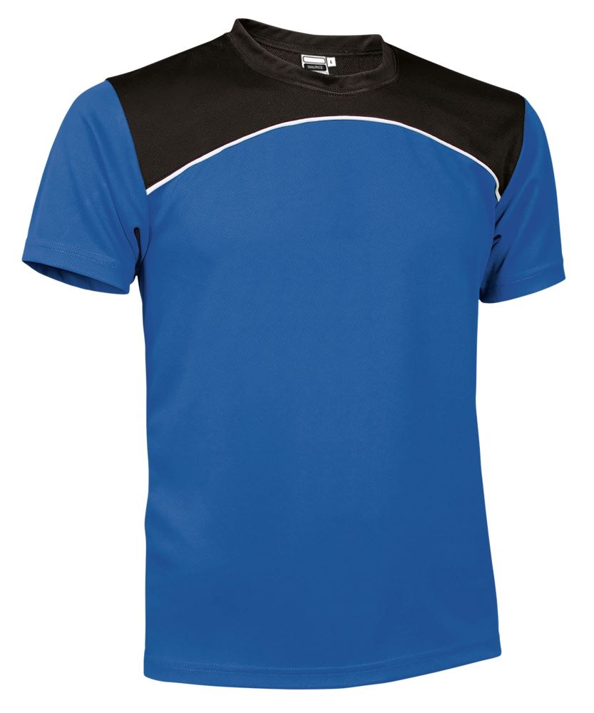 MAURICE Tricou sport tehnic bicolor Albastru royal-Negru