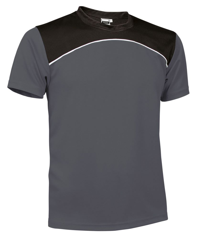 MAURICE Tricou sport tehnic bicolor Gri inchis-Negru